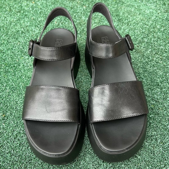 Camper Misia Platform Sandal Leather Black 41 - Picture 2 of 16